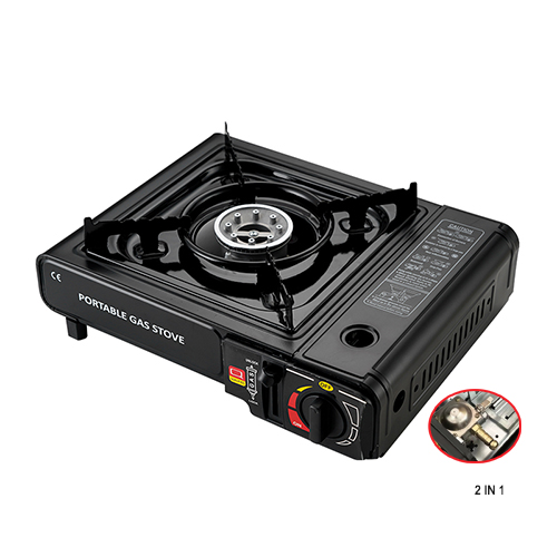 portable gas stove  2 in 1 with black color